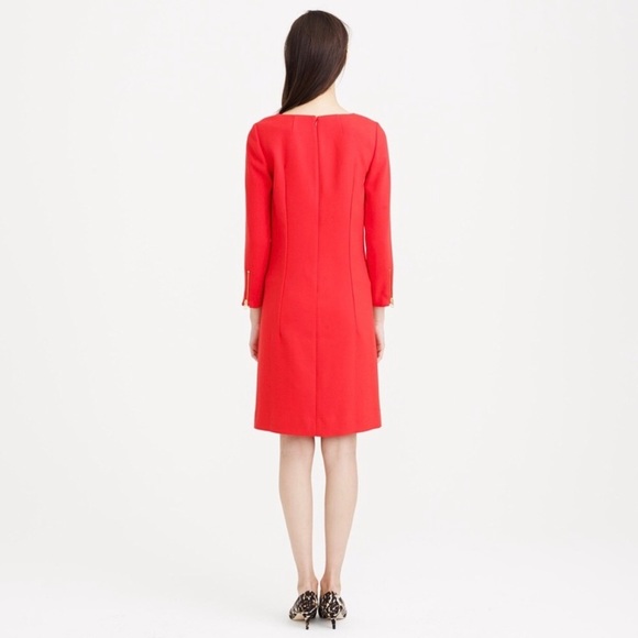 J. Crew Women’s Red Shift Dress Double Zip Slits Size S - Picture 14 of 15